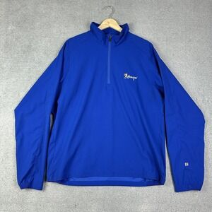 Zero Restriction Tour Series Jacket Men M Blue 1/2 Zip Pullover Windbreaker READ